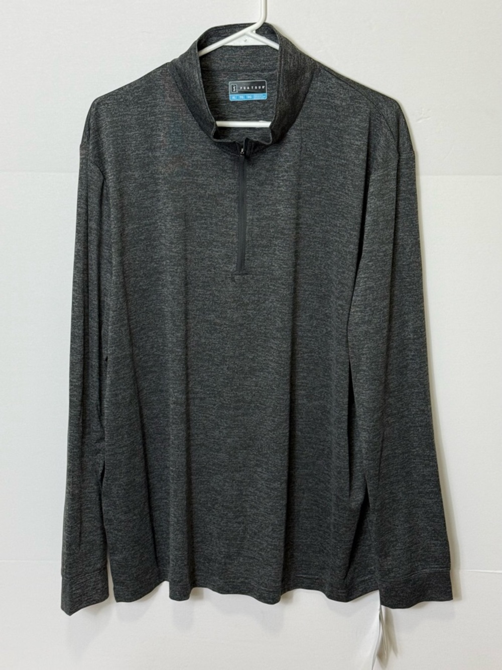 PGA Tour Heather Charcoal Gray Pullover